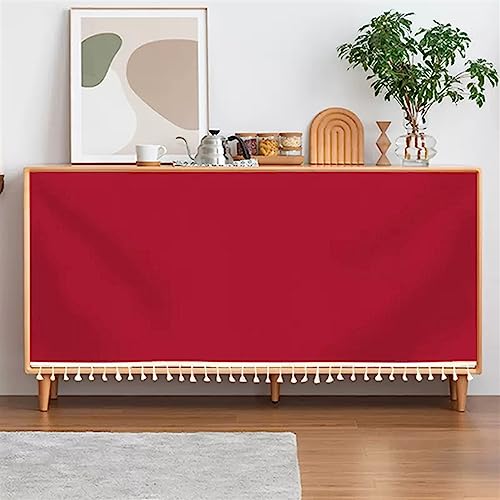 SK Studio Schrankvorhänge für Küche, Verdunkelung Vorhänge Kurz Vorhang Schals Scheibengardinen für kleine Fenster Küche Wohnzimmer Rot 1, 50x90cm von SK Studio