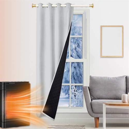 SK Studio Thermo Türvorhang Kälteschutz 70x200cm, Wasserdicht Winter Vorhänge Wärmeisolierend Dicke Gardinen Raumteiler mit Ösen für Türen Schlafzimmer, Weiß SK Studio Thermo Türvorhang Kälteschutz 70x200cm, Wasserdicht Winter Vorhänge Wärmeisolierend Dicke Gardinen Raumteiler mit Ösen für Türen Schlafzimmer, Weiß von SK Studio