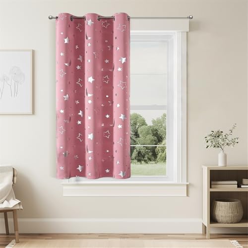 SK Studio Verdunklungsvorhänge Gardinen 2er Set H213 x B132 cm Vorhänge Blickdicht Wohnzimmer Curtains mit ösen Verdunkelung, Rosa SK Studio Verdunklungsvorhänge Gardinen 2er Set H213 x B132 cm Vorhänge Blickdicht Wohnzimmer Curtains mit ösen Verdunkelung, Rosa von SK Studio