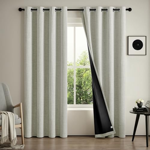 SK Studio Verdunklungsvorhänge Vorhang Blickdicht 2er Set H130 x B100 cm Gardinen mit ösen Thermovorhang Hitzeschutz Vorhänge für Wohnzimmer Schlafzimmer, Beige SK Studio Verdunklungsvorhänge Vorhang Blickdicht 2er Set H130 x B100 cm Gardinen mit ösen Thermovorhang Hitzeschutz Vorhänge für Wohnzimmer Schlafzimmer, Beige von SK Studio