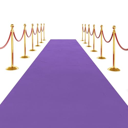 SK Studio Violett Teppich Läufer Eventteppich Hochzeitsteppich VIP Event Teppich Rutschfester Red Carpet Empfangsteppich, 1 x 4.5 m von SK Studio