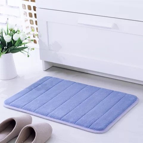 SK Studio Saugfähiger Weicher Gedächtnis Schaum Bad Groß Matten Nicht Beleg Badezimmer Wolldecke Teppich Blau 50x160cm von SK Studio