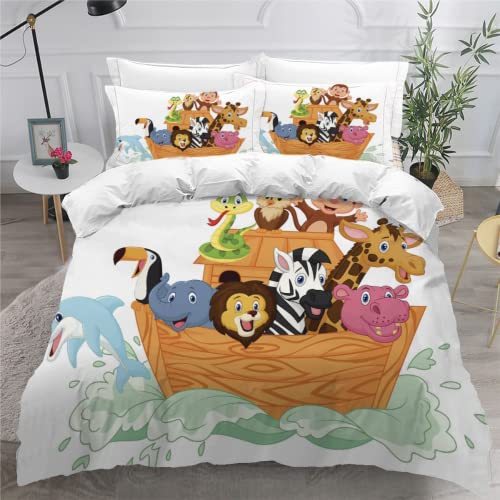 SK-YBB Bettwäsche Set 135x200 Zoo Bettwäsche für Kinder Junge 3 Teilig 3D Löwe Kinderbettwäsche 135x200 Mit Reißverschluss mit 1 Bettbezug 2 Kissenbezügen SK-YBB Bettwäsche Set 135x200 Zoo Bettwäsche für Kinder Junge 3 Teilig 3D Löwe Kinderbettwäsche 135x200 Mit Reißverschluss mit 1 Bettbezug 2 Kissenbezügen von SK-YBB