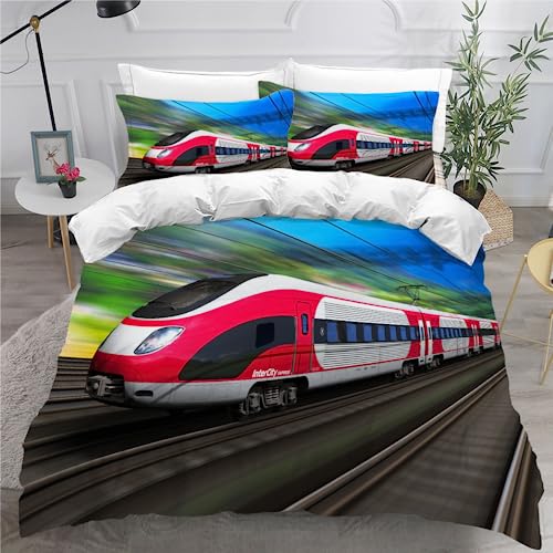 SK-YBB EMU Bettwäsche 135x200 Kinder-Bettwäsche für Mädchen und Jungen Reißverschluss Bettwäsche-Set Express Zug Mikrofaser Bettbezug 2 Kissenbezug 80x80cm SK-YBB EMU Bettwäsche 135x200 Kinder-Bettwäsche für Mädchen und Jungen Reißverschluss Bettwäsche-Set Express Zug Mikrofaser Bettbezug 2 Kissenbezug 80x80cm von SK-YBB
