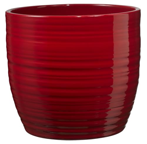 SK Übertopf Bergamo, Farbe:Bordeaux, Größe:Ø14 cm von SK Style