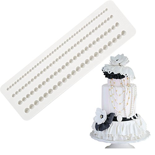 Silikonform mit Perlen und Perlen, für Fondant, Dekoration, Perlenschnur, Kuchendekoration, Sugarcraft, Dekorationswerkzeug von SK