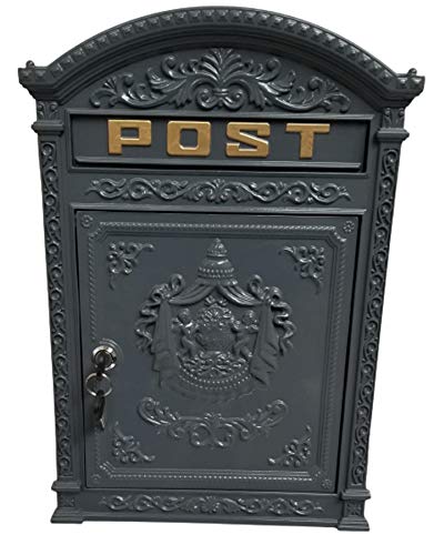 Traditioneller Briefkasten, Wandmontage, Grau von SK