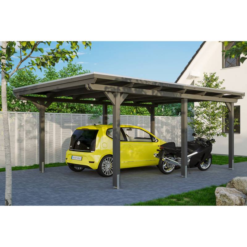 SKAN HOLZ Carport 'Emsland' 404 x 604 cm grau EPDM-Dach SKAN HOLZ Carport 'Emsland' 404 x 604 cm grau EPDM-Dach von SKAN HOLZ