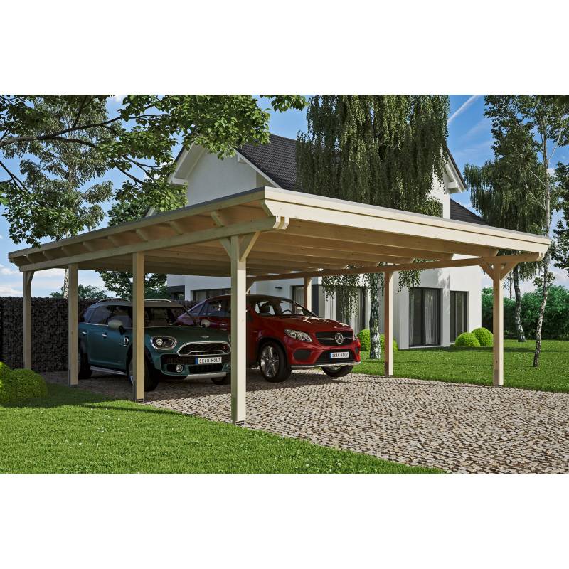 SKAN HOLZ Doppelcarport 'Emsland' 613 x 846 cm unbehandelt von SKAN HOLZ