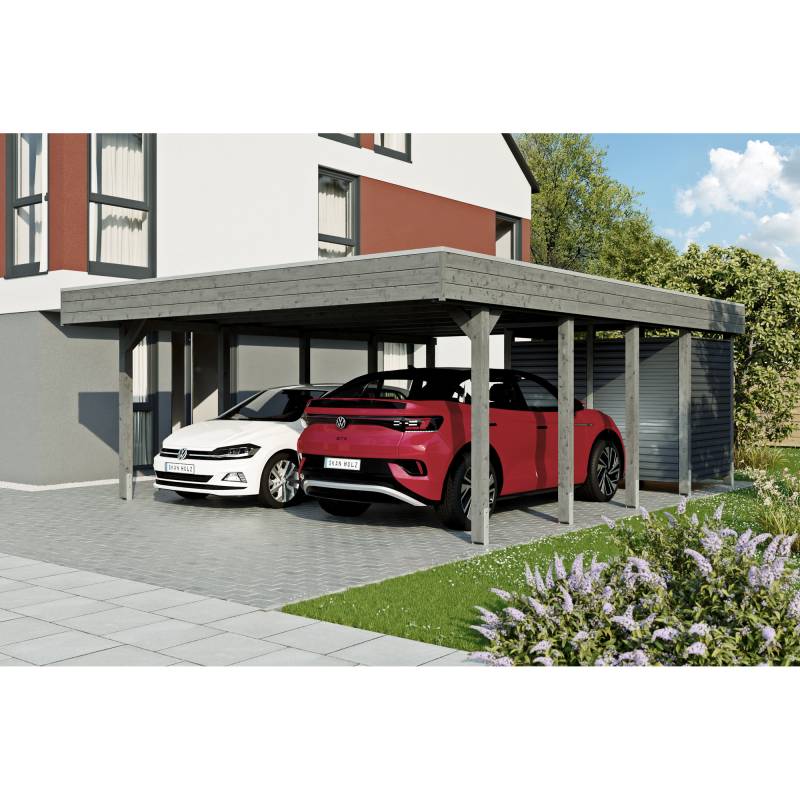 SKAN HOLZ Doppelcarport 'Friesland Hybrid Set 14' Fichtenholz schiefergrau 557 x 708 cm SKAN HOLZ Doppelcarport 'Friesland Hybrid Set 14' Fichtenholz schiefergrau 557 x 708 cm von SKAN HOLZ