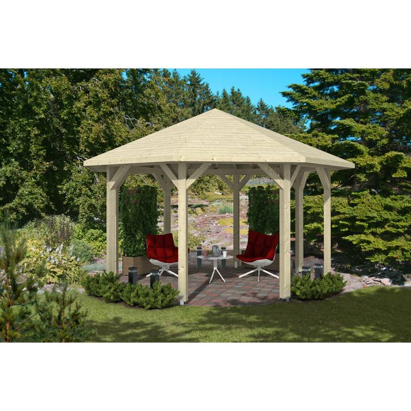 SKAN HOLZ Pavillon 'Nice 2' fichte natur Ø 484 cm von SKAN HOLZ