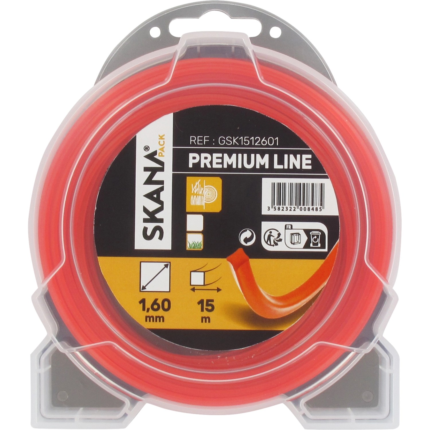 Skana Premium-Mähfaden 4-Kant Ø 1,6 mm x 15 m von SKANA