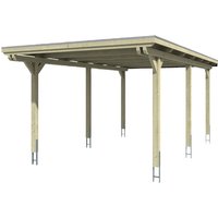 SKANHOLZ Carport »Emsland«, BxT: 354 x 604 cm, Firsthöhe: 238 cm, farbbehandelt - braun von SKANHOLZ