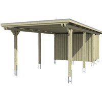 SKANHOLZ Carport »Emsland«, BxT: 354 x 846 cm, Firsthöhe: 238 cm, farbbehandelt - weiss von SKANHOLZ