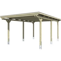 SKANHOLZ Carport »Emsland«, BxT: 404 x 604 cm, Firsthöhe: 242 cm, farbbehandelt - grau von SKANHOLZ