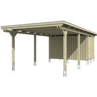 SKANHOLZ Carport »Emsland«, BxT: 404 x 846 cm, Firsthöhe: 242 cm, farbbehandelt - grau von SKANHOLZ