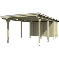 SKANHOLZ Carport »Emsland«, BxT: 404 x 846 cm, Firsthöhe: 242 cm, farbbehandelt - weiss von SKANHOLZ