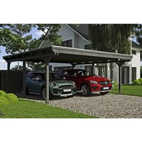 SKANHOLZ Carport »Emsland«, BxT: 613 x 604 cm, Firsthöhe: 248 cm, farbbehandelt - grau von SKANHOLZ