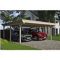 SKANHOLZ Carport »Emsland«, BxT: 613 x 604 cm, Firsthöhe: 248 cm, unbehandelt - beige von SKANHOLZ