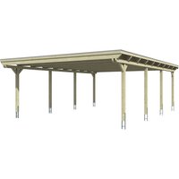 SKANHOLZ Carport »Emsland«, BxT: 613 x 846 cm, Firsthöhe: 248 cm, farbbehandelt - weiss von SKANHOLZ