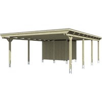 SKANHOLZ Carport »Emsland«, BxT: 613 x 846 cm, Firsthöhe: 248 cm, farbbehandelt - weiss von SKANHOLZ