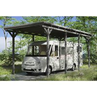 SKANHOLZ Carport »Emsland 2«, BxT: 404 x 846 cm, Firsthöhe: 372 cm, farbbehandelt - grau von SKANHOLZ