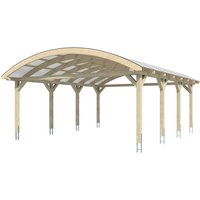 SKANHOLZ Carport »Franken«, BxT: 635 x 755 cm, Firsthöhe: 325 cm, lasiert - weiss von SKANHOLZ