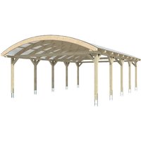 SKANHOLZ Carport »Franken«, BxT: 635 x 969 cm, Firsthöhe: 325 cm, lasiert - weiss von SKANHOLZ