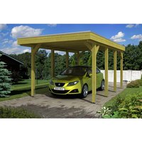 SKANHOLZ Carport »Friesland«, BxT: 314 x 555 cm, Firsthöhe: 241 cm, imprägniert - braun von SKANHOLZ