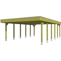 SKANHOLZ Carport »Friesland«, BxT: 557 x 860 cm, Firsthöhe: 254 cm, imprägniert - gruen von SKANHOLZ