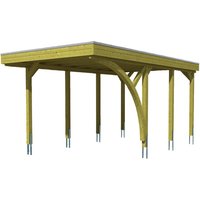 SKANHOLZ Carport »Friesland Set 5«, BxT: 314 x 555 cm, Firsthöhe: 241 cm, imprägniert - braun von SKANHOLZ