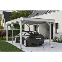 SKANHOLZ Carport »Grunewald«, BxT: 321 x 554 cm, Firsthöhe: 243 cm, lasiert - weiss von SKANHOLZ