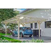 SKANHOLZ Carport »Odenwald«, BxT: 428 x 648 cm, Firsthöhe: 238 cm, unbehandelt - beige von SKANHOLZ