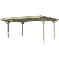SKANHOLZ Carport »Odenwald«, BxT: 640 x 541 cm, Firsthöhe: 244 cm, farbbehandelt - grau von SKANHOLZ