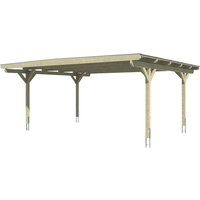 SKANHOLZ Carport »Odenwald«, BxT: 640 x 541 cm, Firsthöhe: 244 cm, lasiert - weiss von SKANHOLZ