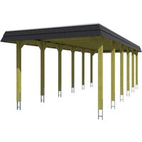 SKANHOLZ Carport »Spessart«, BxT: 345 x 893 cm, Firsthöhe: 241 cm, farbbehandelt - braun von SKANHOLZ