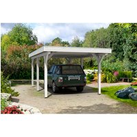 SKANHOLZ Carport »Spessart«, BxT: 355 x 604 cm, Firsthöhe: 243 cm, lasiert - weiss von SKANHOLZ