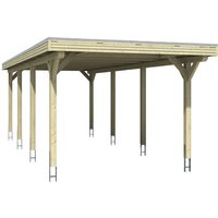 SKANHOLZ Carport »Spessart«, BxT: 355 x 846 cm, Firsthöhe: 243 cm, farbbehandelt - grau von SKANHOLZ