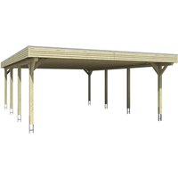 SKANHOLZ Carport »Spessart«, BxT: 611 x 846 cm, Firsthöhe: 258 cm, farbbehandelt - grau von SKANHOLZ