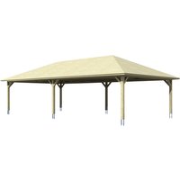 SKANHOLZ Carport »Taunus«, BxT: 1176 x 634 cm, Firsthöhe: 380 cm, unbehandelt - beige von SKANHOLZ