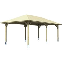 SKANHOLZ Carport »Taunus«, BxT: 439 x 786 cm, Firsthöhe: 329 cm, farbbehandelt - grau von SKANHOLZ