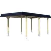 SKANHOLZ Carport »Wendland«, BxT: 362 x 628 cm, Firsthöhe: 243 cm, farbbehandelt - grau von SKANHOLZ