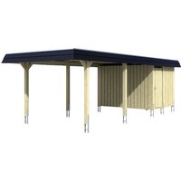 SKANHOLZ Carport »Wendland«, BxT: 362 x 870 cm, Firsthöhe: 243 cm, farbbehandelt - grau von SKANHOLZ