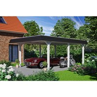 SKANHOLZ Carport »Wendland«, BxT: 409 x 628 cm, Firsthöhe: 247 cm, farbbehandelt - weiss von SKANHOLZ