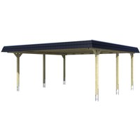 SKANHOLZ Carport »Wendland«, BxT: 630 x 637 cm, Firsthöhe: 253 cm, farbbehandelt - weiss von SKANHOLZ