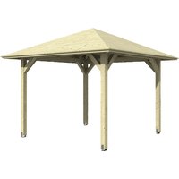 SKANHOLZ Pavillon »Cannes 1«, Zeltdach, viereckig, BxHxT: 374 x 314 x 374 cm - beige von SKANHOLZ