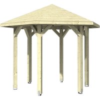 SKANHOLZ Pavillon »Nancy 1«, Zeltdach, sechseckig, BxHxT: 360 x 292 x 312 cm - beige von SKANHOLZ