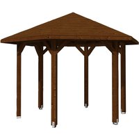 SKANHOLZ Pavillon »Nancy 2«, Zeltdach, sechseckig, BxHxT: 420 x 304 x 364 cm - braun von SKANHOLZ