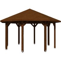 SKANHOLZ Pavillon »Nice 2«, Zeltdach, achteckig, BxHxT: 484 x 330 x 484 cm - braun von SKANHOLZ