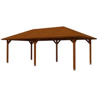 SKANHOLZ Pavillon »Orleans 2«, Zeltdach, viereckig, BxHxT: 439 x 329 x 786 cm - braun von SKANHOLZ